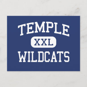Temple - Wildcats - High School - Temple Texas Postkarte