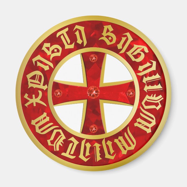 Templer Kreuz / Ritterkreuz / Crusaders Cross Magnet (Vorne)