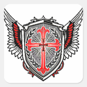 Templer-Logo-Aufkleber Quadratischer Aufkleber