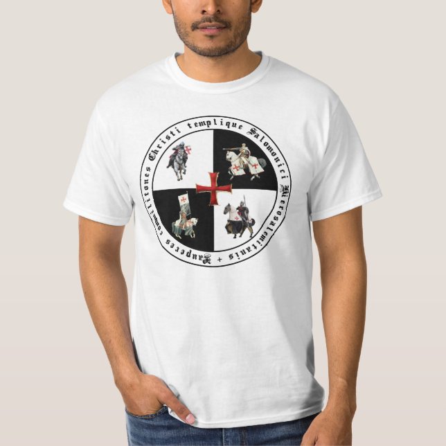 Templer mit rotem Tatzenkreuz T-Shirt (Vorderseite)