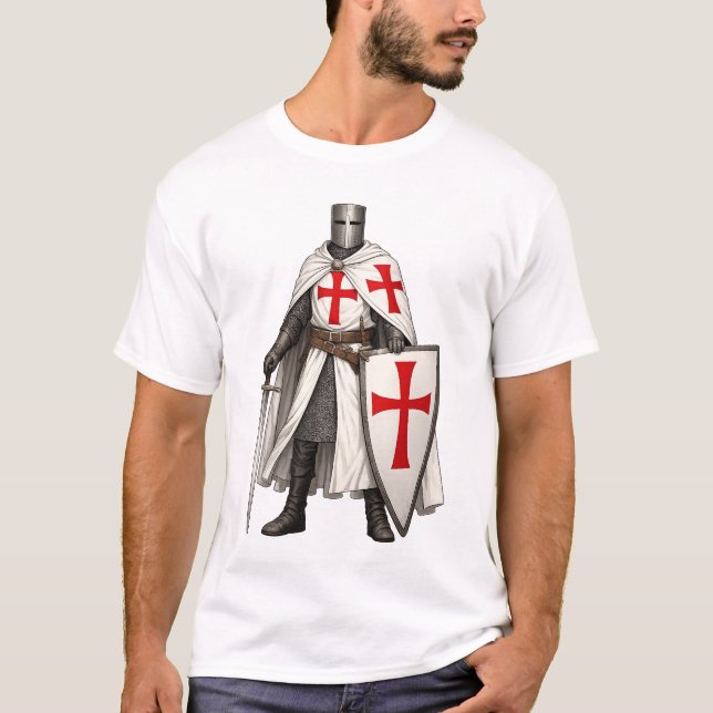 Templer-Ritter-Kreuzfahrer Herren T-Shirt (Vorderseite)