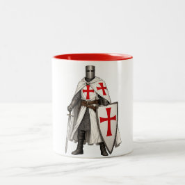 Templer-Ritter-Kreuzfahrer-Kaffeetasse Zweifarbige Tasse