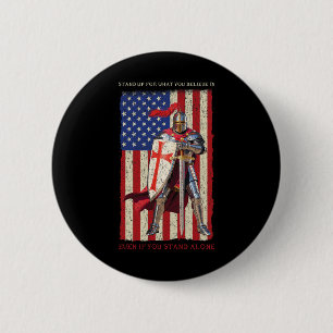 Templer Ritter Kreuzfahrer Mittelalter Amerikanisc Button