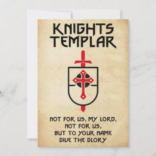 Templer-Ritter Vintage-Kreuz Mittelalter Kunst Feiertagskarte