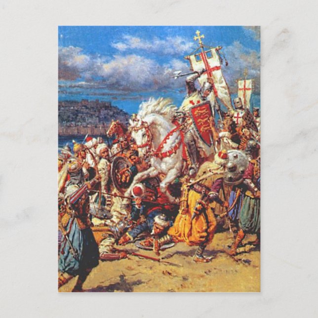 Templer vs. Sarazenen Postkarte (Vorderseite)