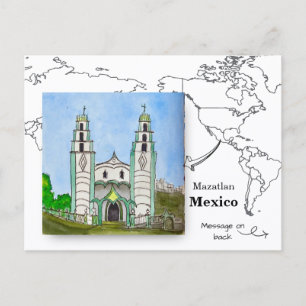 Templo María Milagrosa, Mazatlán, Mexiko Postkarte