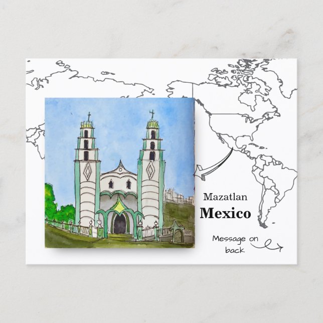 Templo María Milagrosa, Mazatlán, Mexiko Postkarte (Vorderseite)