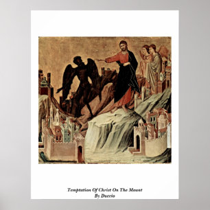 Tempo Christi auf dem Berg von Duccio Poster