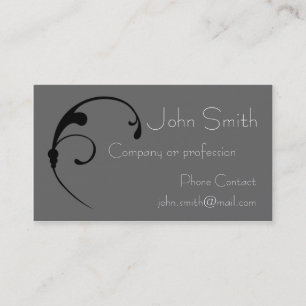 Tempo der Black Swirl Business Card Visitenkarte