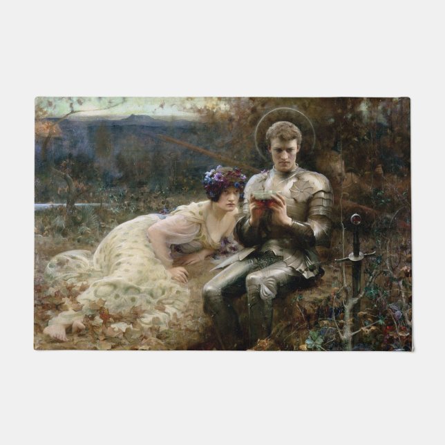 Tempo von Sir Percival (mittelalterlicher Ritter) Fußmatte (Vorderseite)