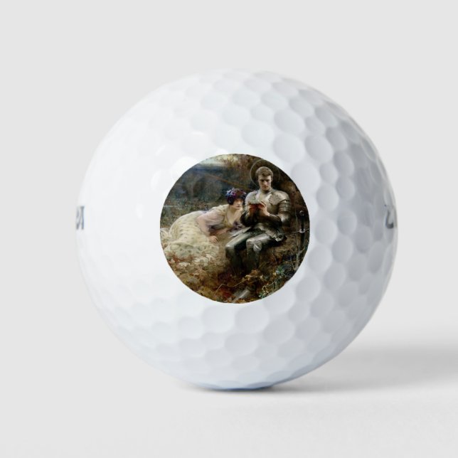 Tempo von Sir Percival (mittelalterlicher Ritter) Golfball (Vorderseite)