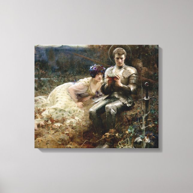 Tempo von Sir Percival (mittelalterlicher Ritter) Leinwanddruck (Vorderseite)