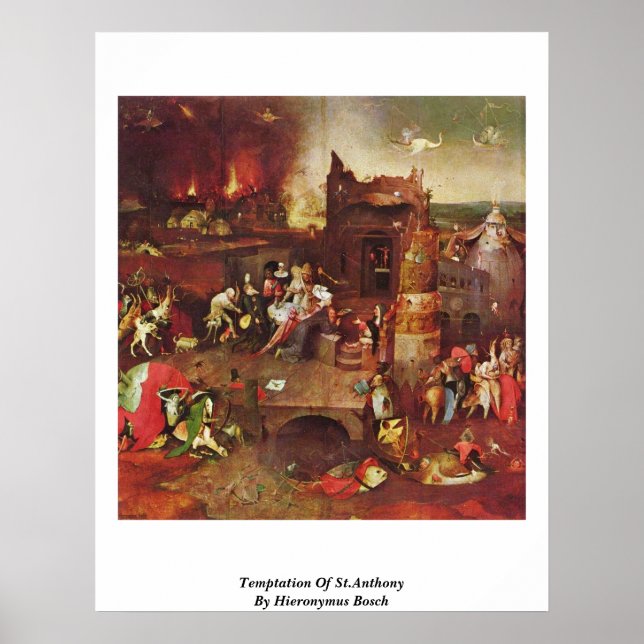 Tempo von St.Anthony von Hieronymus Bosch Poster (Vorne)