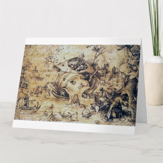 Tempo von St. Antony the Great, Pieter Bruegel Karte (Vorderseite)