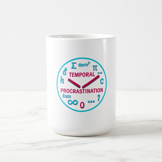 Temporaler T - Shirt für das Aufschieben der Physi Kaffeetasse (Mittel)