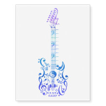 Temporärer Tattoos-Gitarre