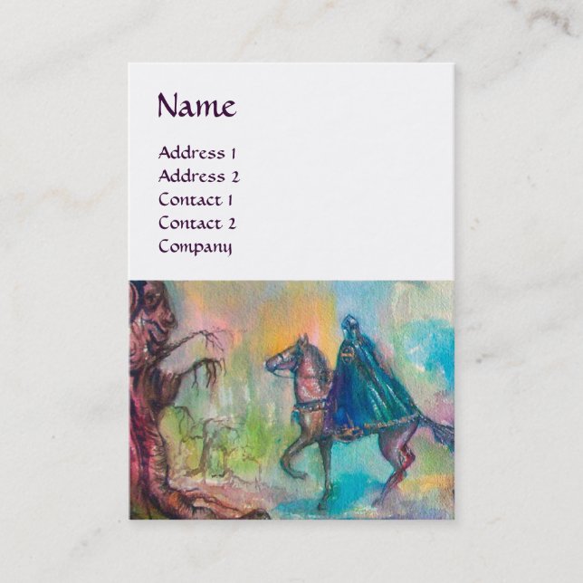 TEMPTATION DARK KNIGHT MONOGRAM VISITENKARTE (Vorderseite)