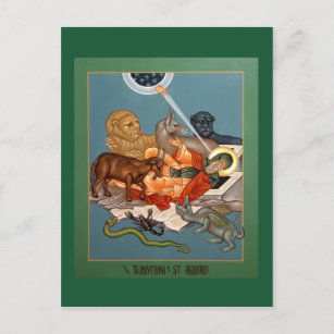 Temptation der St. Anthony-Gebetskarte Postkarte