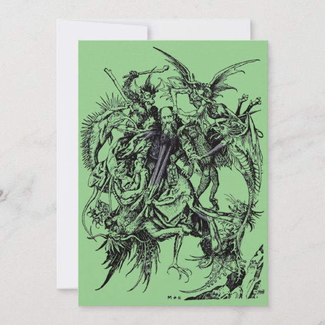 Temptation des Heiligen Anthony des Großen Einladung (Vorderseite)