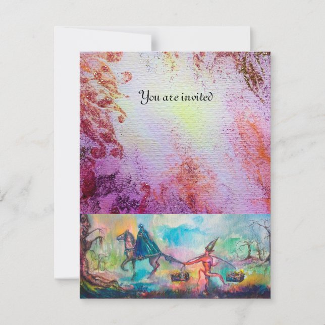 TEMPTATION Dunkler Ritter Teufel Treasure Blau Lil Einladung (Vorderseite)