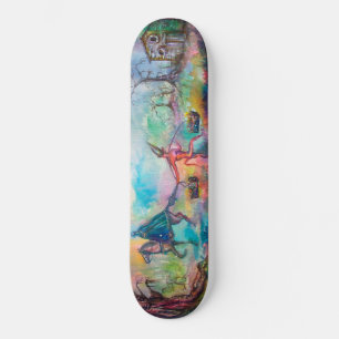 TEMPTATION Dunkler Ritter und Teufels Schatz, Blau Skateboard
