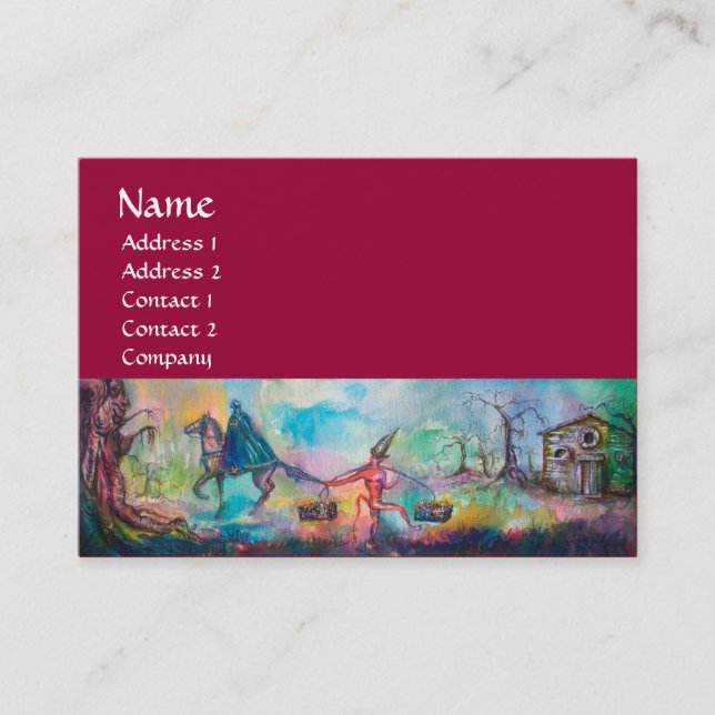 TEMPTATION Dunkler Ritter und Teufels Schatz rot Visitenkarte (Vorderseite)