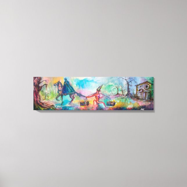 TEMPTATION Dunkler Ritter und Teufelskreis Schatz, Leinwanddruck (Vorderseite)