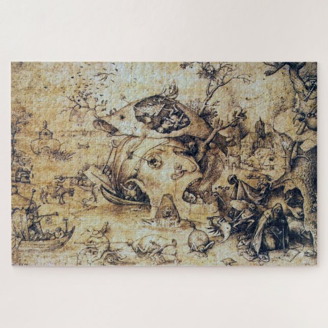 Temptation von St. Antony the Great, Pieter Bruege Puzzle (Horizontal)