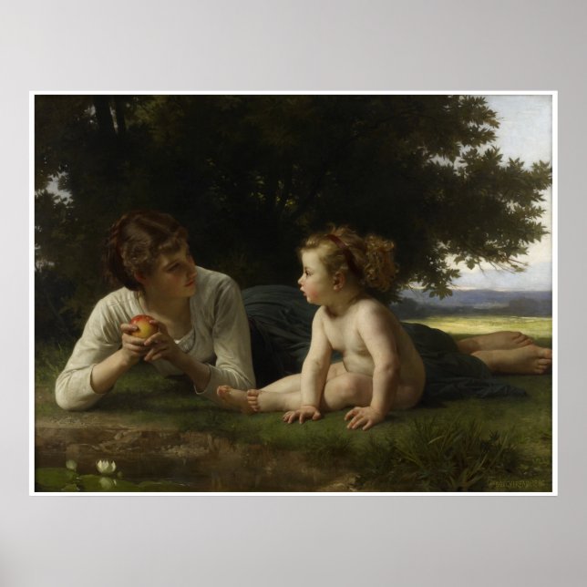 Temptation William-Adolphe Bouguereau Poster (Vorne)