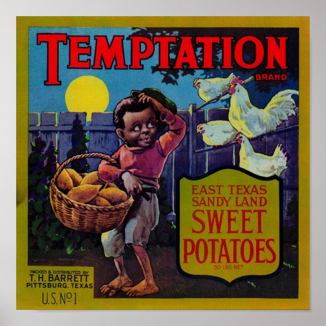 Temptation Yam LabelPittsburg, TX Poster (Vorne)