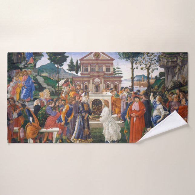 Temptationen Christi, Sandro Botticelli Badehandtuch (Badehandtuch)