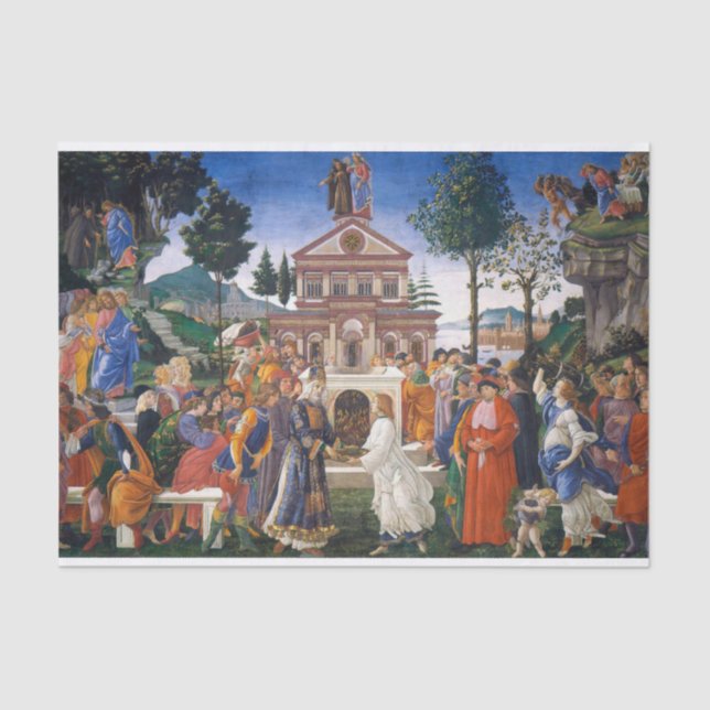 Temptationen Christi, Sandro Botticelli Seidenpapier (Vorderseite)