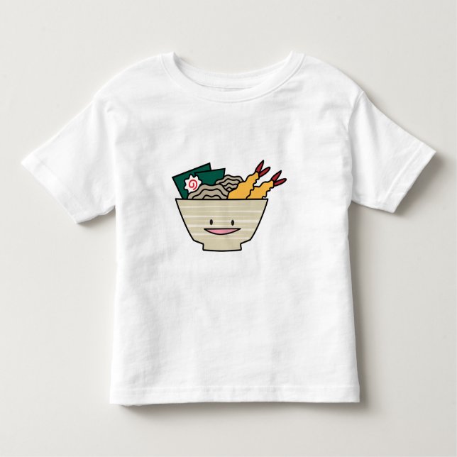 Tempura Ramenschüssel nori Garnele Japanernudeln Kleinkind T-shirt (Vorderseite)