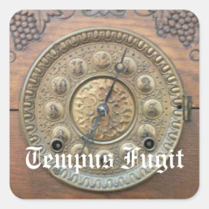 Tempus Fugit Antike Uhr Sticker