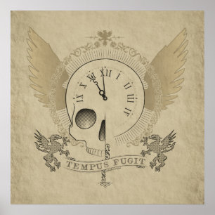 Tempus Fugit (die Zeit vergeht) Poster
