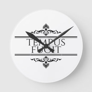 Tempus Fugit Runde Wanduhr
