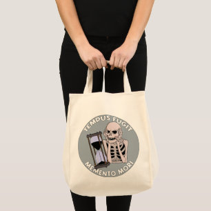 Tempus Fugit Skelett Memento Mori Sanduhr Tragetasche