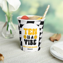 Ten Is A Vibe Retro Tenth 10th Birthday Party