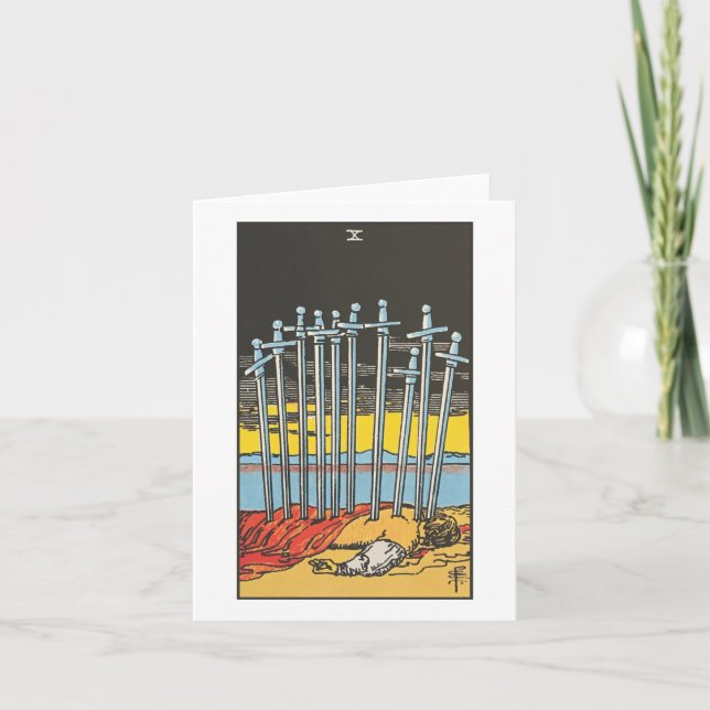 Ten of swords blank card karte (Vorderseite)