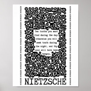 TEN TRUTHS Zitat von Nietzsche Poster