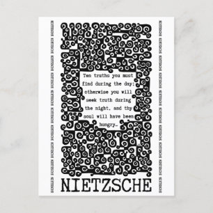TEN TRUTHS Zitat von Nietzsche Postkarte