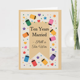 Ten Years of Tin & Win Fun Anniversary Karte
