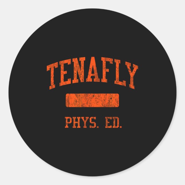 Tenafly High School Hs Tenafly Nj Phys Ed  Runder Aufkleber (Vorderseite)