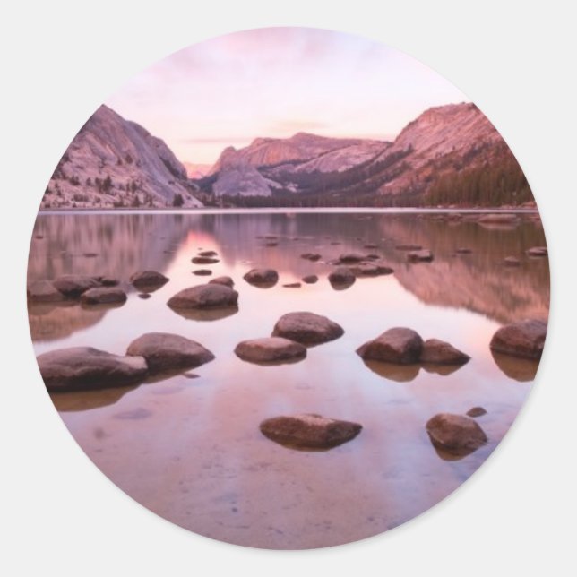 Tenaya Lake Runder Aufkleber (Vorderseite)