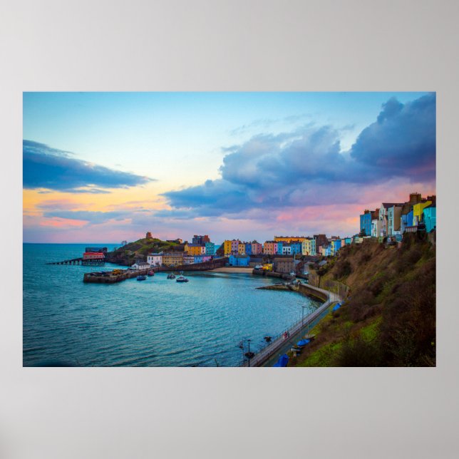 Tenby Harbour, South West Wales, UK Poster (Vorne)