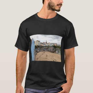 Tenby North Beach and Pastel Houses T-Shirt