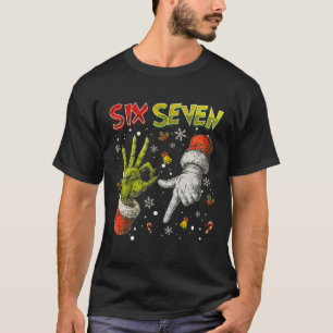 Tendenz Six Seven Meme Weihnachten 67 Xmas Männer T-Shirt