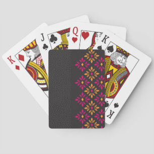 Tendenzielle schwarze und farbenfrohe Spielkarten