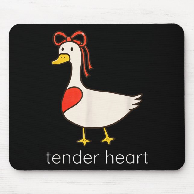 Tender Heart Funny Couple Goose Lover Valentine’s  Mousepad (Vorne)