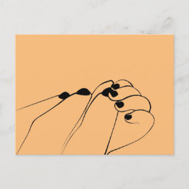 Tender Monochrome Mum Baby Hands Postkarte